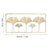 2pcs Interior Decor Piece Iron Ginkgo Leaf Wall Decor Gold Framed Iron Leaf Wall Hanging 11.6 x 5.5in Gold Wall Decoration Cafe