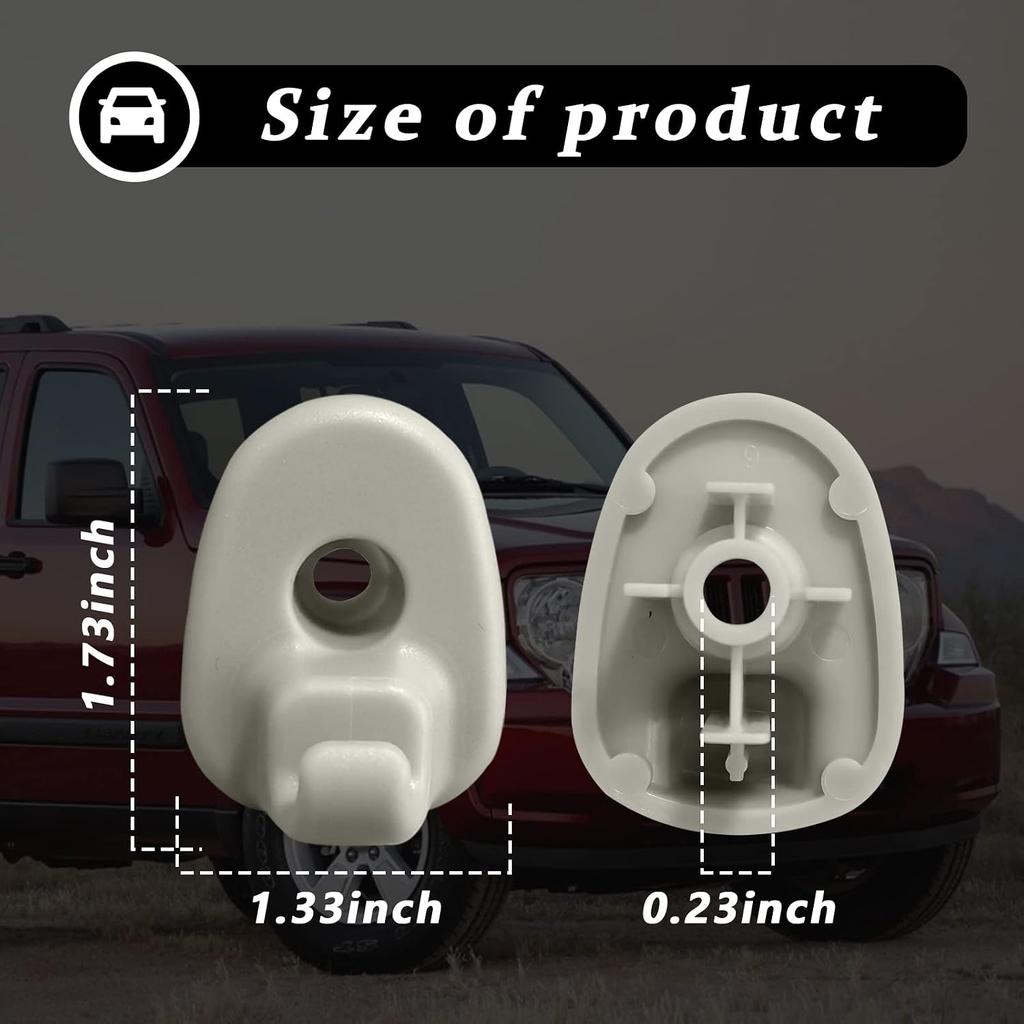 2Pcs Car Sun Visor Clip, Compatible With Jeep Liberty 2005-2012 and Dodge Nitro 2008-2012, Upgraded Car Interior Sunscreen Holder Hook, Automobile