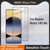 Для Redmi Note 14S 4G стекло IMAK полное покрытие закаленное стекло пленка Pro+ серии