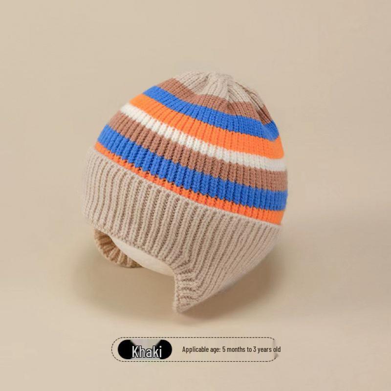 Детская мультяшная вязаная шерстяная шапка - Милый зимний стиль с теплой защитой ушей для мальчиков и девочек