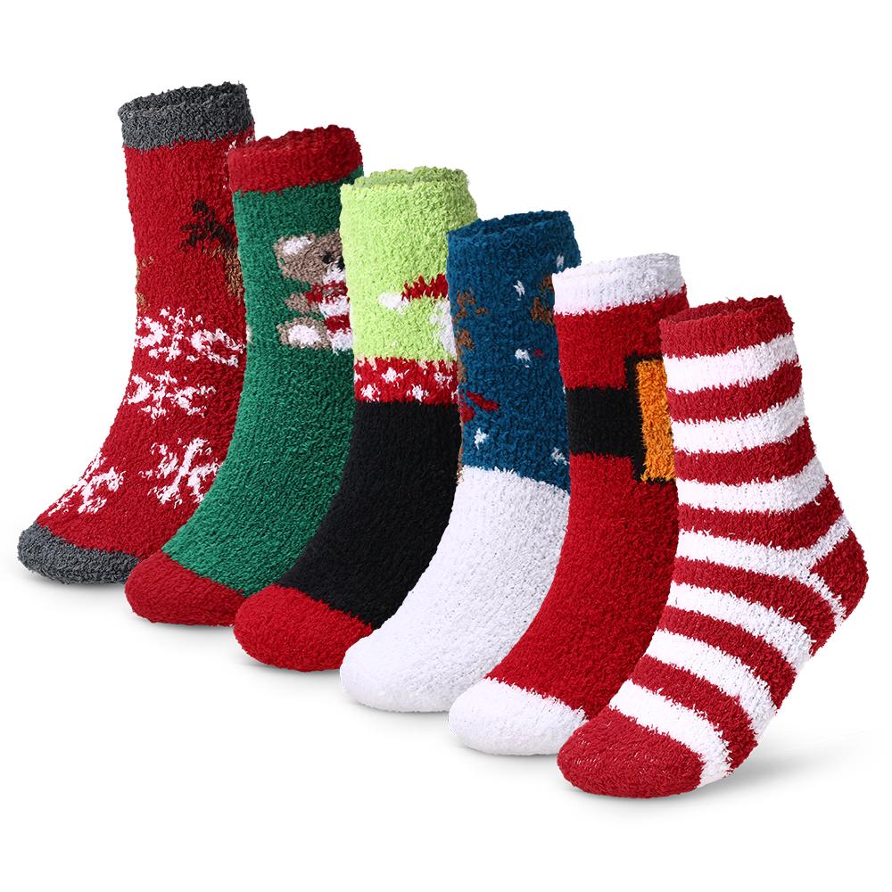 Теплые Взрослые Носки Узорные Рождественские Праздничные Носки Впитывающие Уютные Зимние
