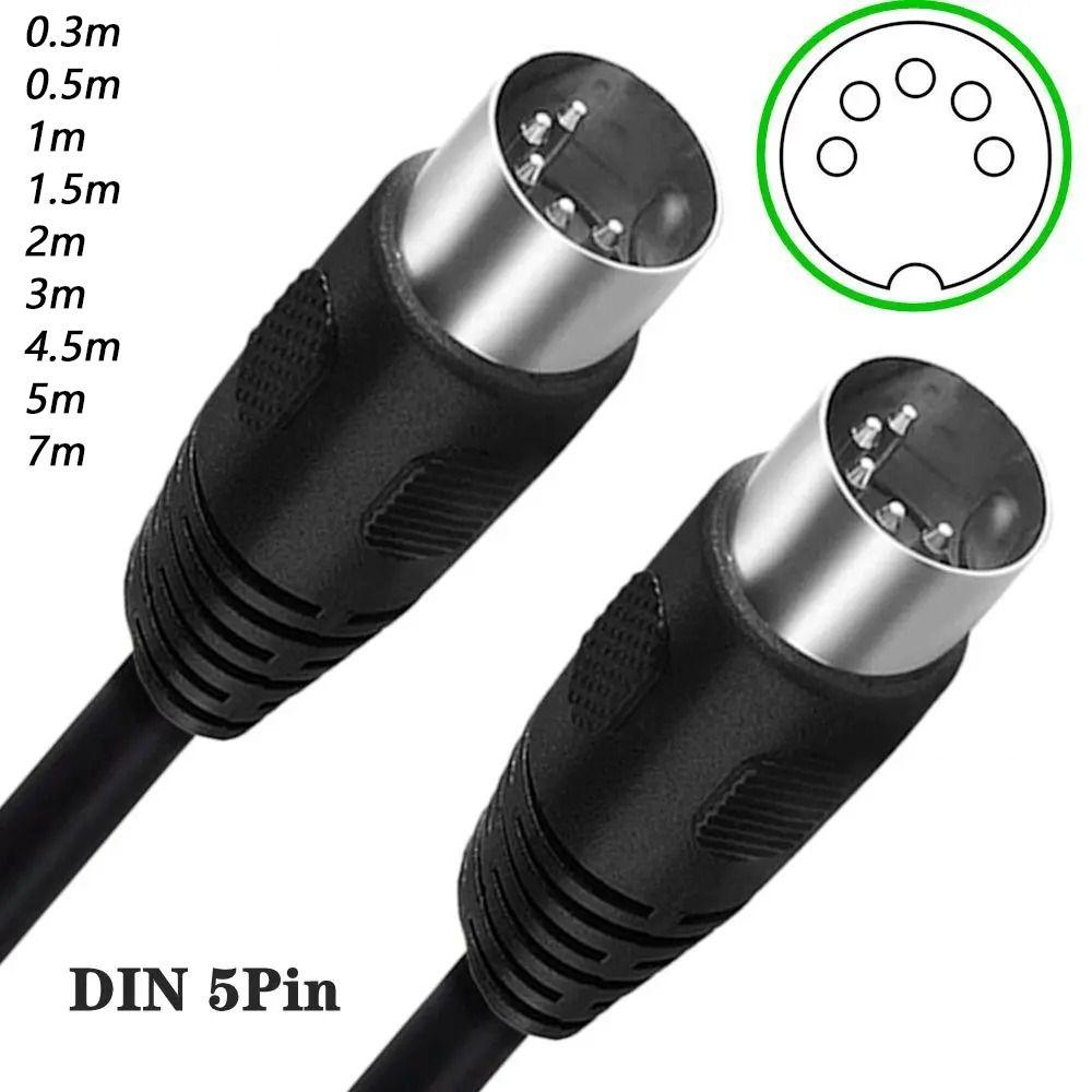 5-контактный штекер DIN Кабель MIDI Папа-папа Din-5pin M/M Кабель-адаптер MIDI-клавиатура