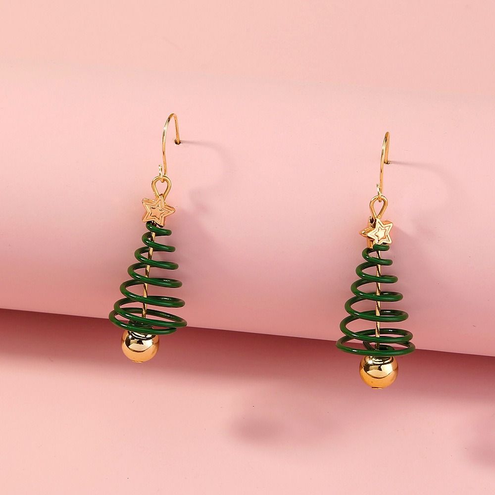 Bell Retro Elk Personality Women Earrings Snowman Earrings Christmas Gift New Year Drop Earrings