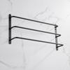 Promotion!Three Stagger Layers Towel Holder Bars Towel Rack Bathroom Accessories Set 304 Stainless Steel Matte Black