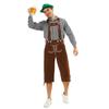 Men's Bavarian Oktoberfest Lederhosen with Plaid Shirt - Plus Size Available