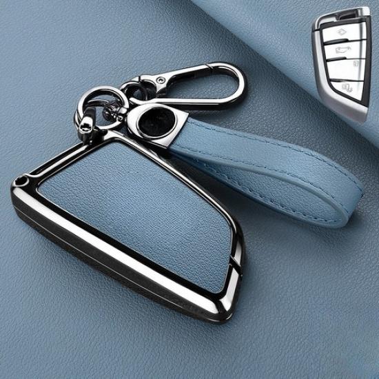 Zinc Alloy Leather Car Key Case Cover For BMW X2 X3 X4 1 2 3 4 5 6 M5 X5 X6 X7