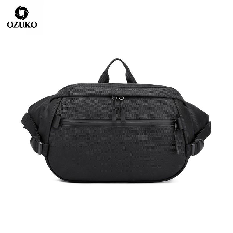 Men's Waist Bag New Sports Cross-body Large-capacity Waterproof Oxford Cloth Multi-function Shoulder