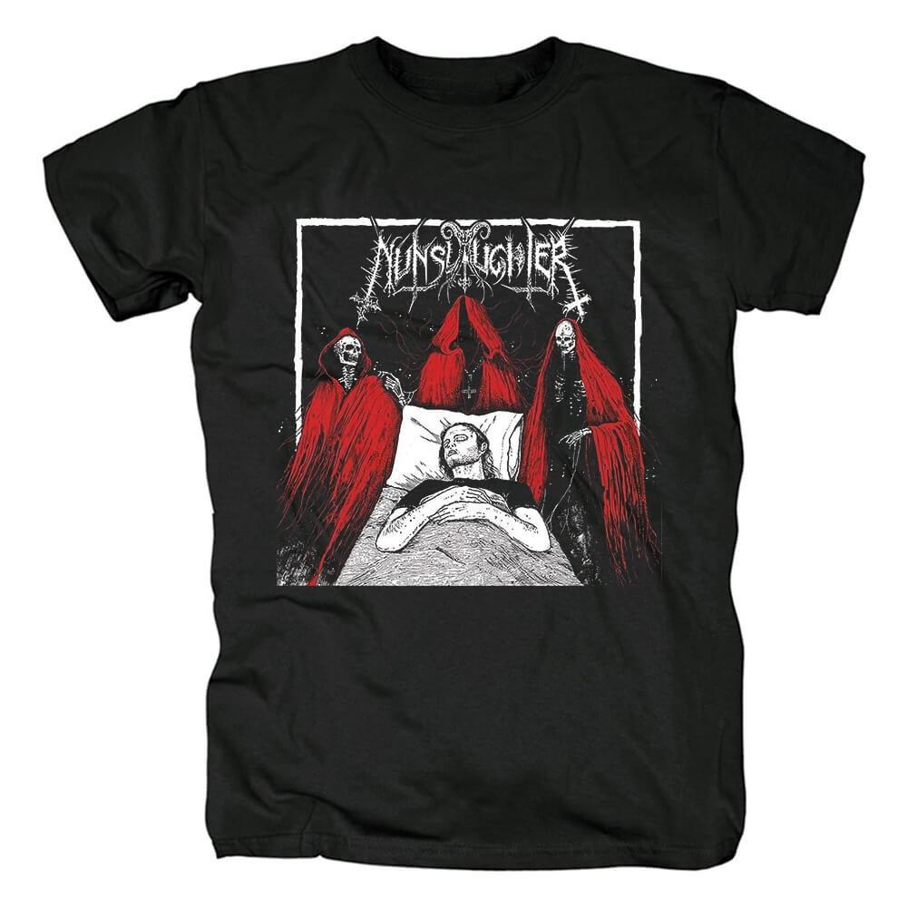 НОВАЯ Футболка NunSlaughter Band Us Hard Rock Хлопок Черная S-5XL EN794 Унисекс