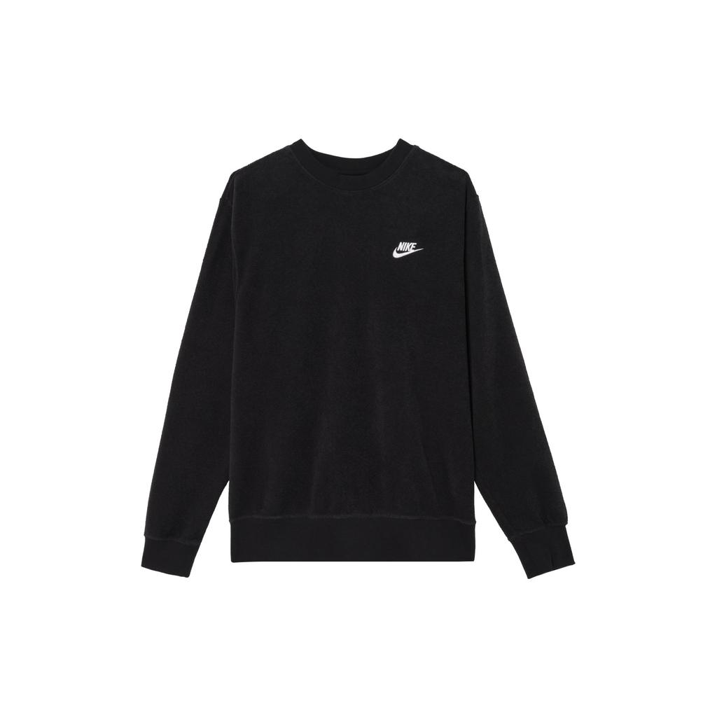 Nike Club Logo Print Sports Sweatshirt Men Sweatshirt Black FB4980-010