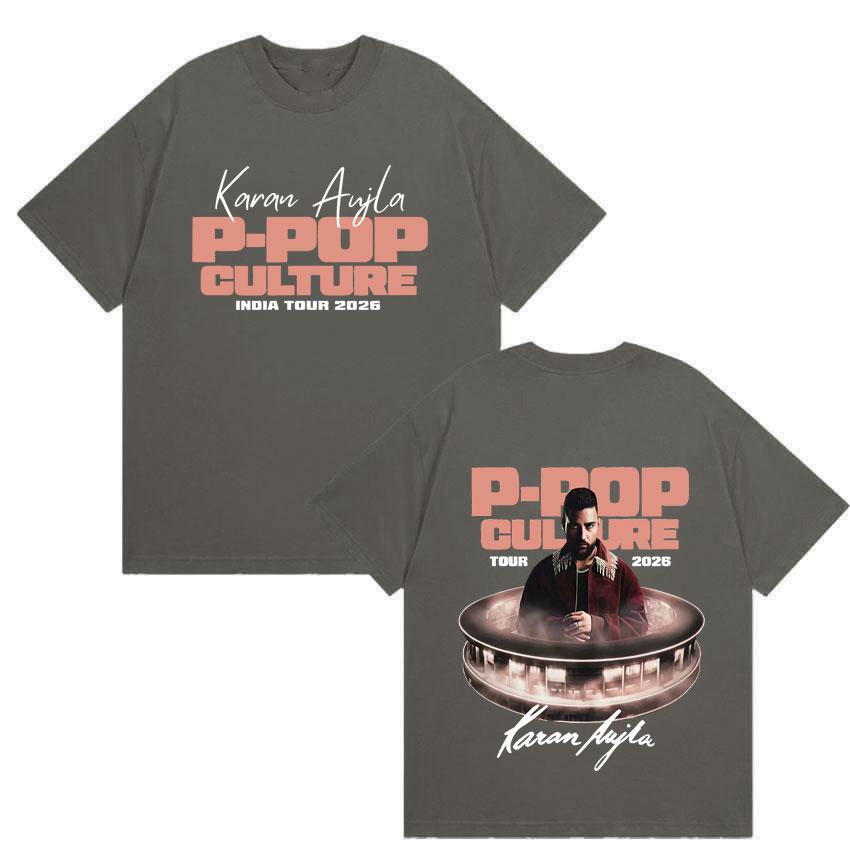 Karan Aujla TShirt PPOP Culture Graphics T Shirt Unisex Unisexs Short Sleeve Clothing 90s Casual Cotton Crewneck Tshrits Teenagers