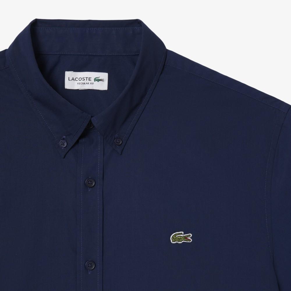[lacoste] Men's Light Poplin Short-Sleeve Shirt CH2312-56G166