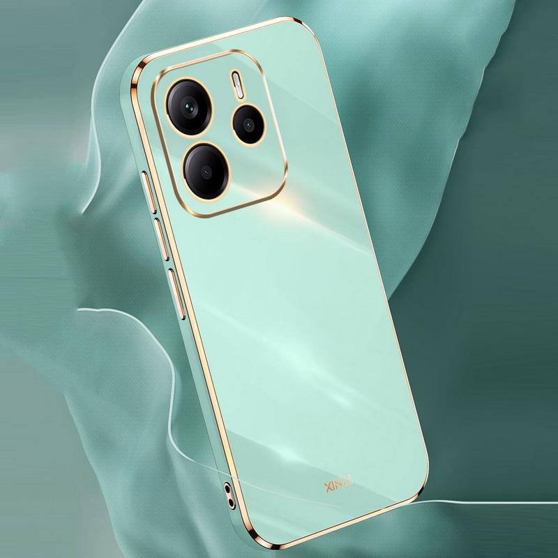 Для Xiaomi 14T Pro 13T Poco X6 M6 Pro X5 Redmi 14C 13C Note 14 Pro 13 12 11 чехол с глянцевым покрытием TPU противоударный мягкий тонкий однотонный чехол для телефона