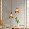 Подвесной светильник из светло-янтарного стекла, Современный винтажный патрон E27, Подвесной потолочный светильник в стиле фермерского дома для кухонного острова, спальни, дома для отпуска, бара, столовой