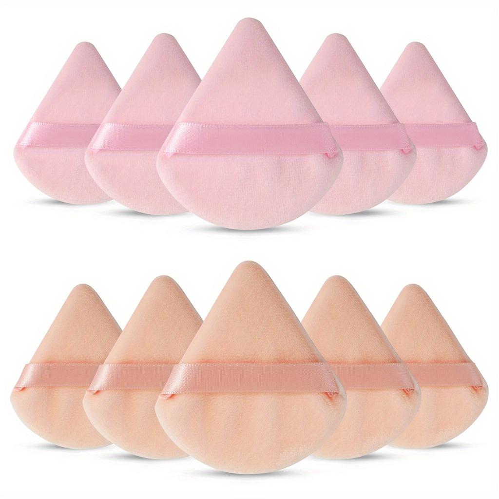 10 Pieces Powder Puffs Triangle Cosmetic Powder Puff Reusable Powder Sponge Makeup Foundation Sponge For Face Powder Makeup Tool