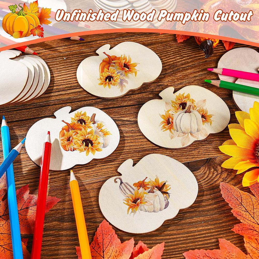 In Stock Wooden Pumpkin for Thanksgiving & Halloween Decorations and Photo Prop