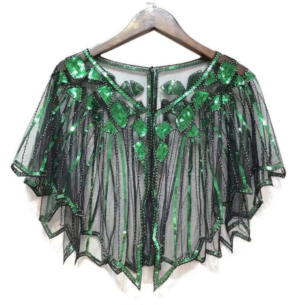 Evening Dress Accessories Sequins Shawl Wraps Party Evening Cape Elegant Ladies Flapper Cover Up