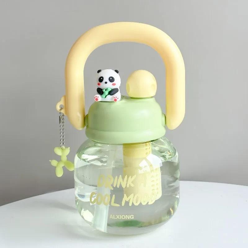 New Portable Straw Water Bottle, high-temperature resistant wide-mouth plastic space cup, suitable for multiple daily scenarios and holiday gifts.