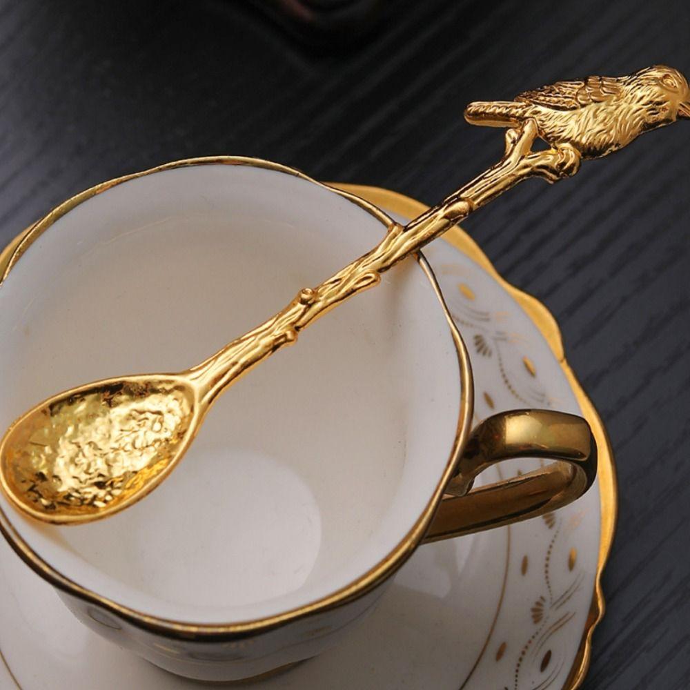 Винтажная десертная ложка в королевском стиле, чайная ложка, инструменты для мороженого, новая кофейная ложка, рождественский подарок