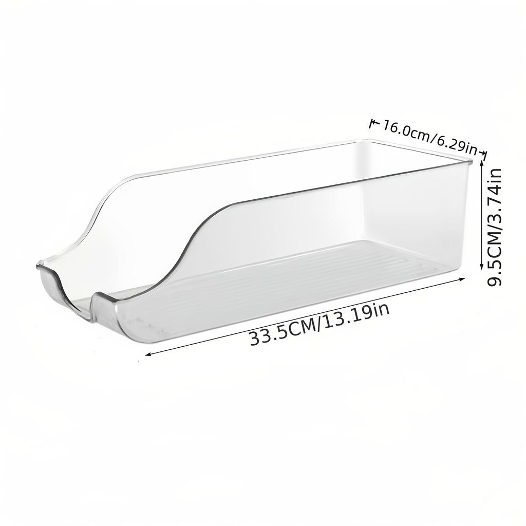 Rolling Soda Can Organizer for Refrigerator, Stackable Clear Drink Dispenser Bin, Gravity Feed Beverage Holder for Fridge