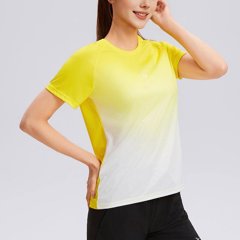 Athletic T Shirt For Women Summer Breathable Polyester Slim Fit Running Workout