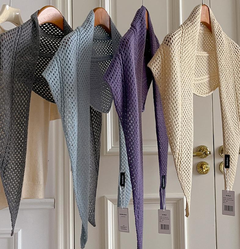 Шерстяной модный ажурный вязаный треугольный шарф-шаль с женским жилетом-шарфом, высококлассный шарф для талии юбки, универсальные шарфы для талии