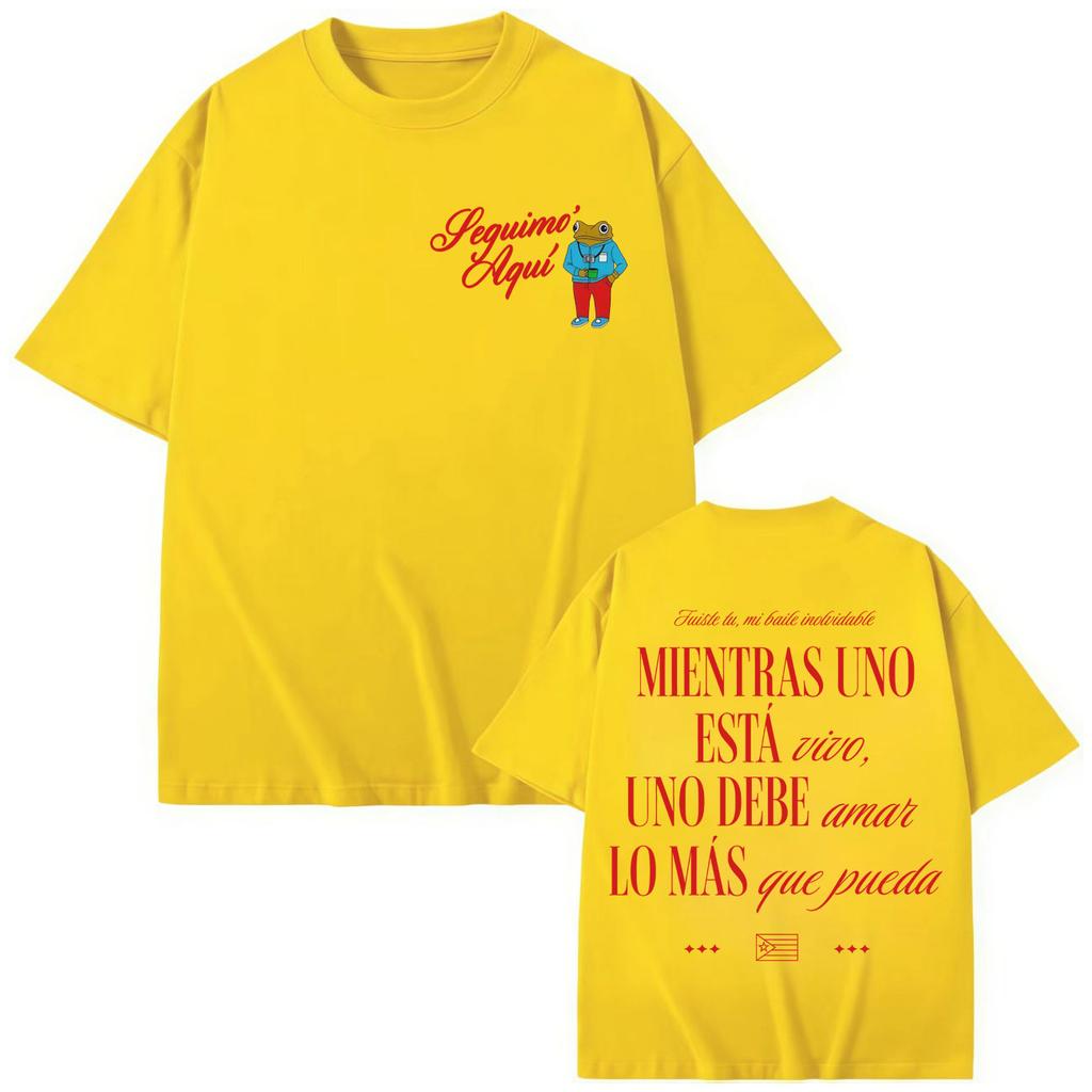 Rapper Bad Bunny Merch T-shirt Fashion Hip Hop Pop Music Short Sleeve T-shirts Unisex Women Casual Loose Cotton T Shirts Streetwear