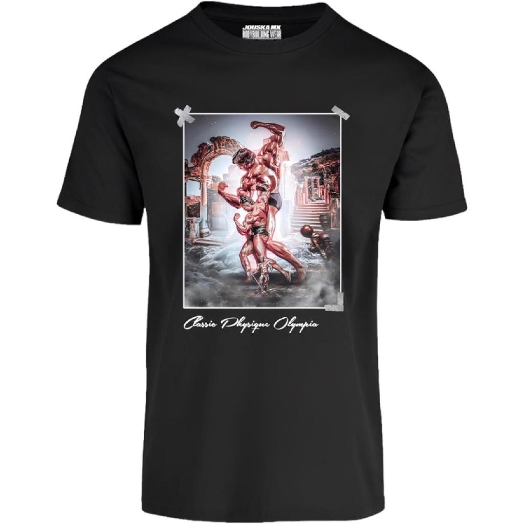 JOUSKA MX Bodybuilding Gym Printed Arnold & Cbum Sports T-Shirt