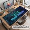 Abstract Geometric Theme Customized Mouse Pad Personalized Print Name Text Desk Mat For Home Office Table Decor