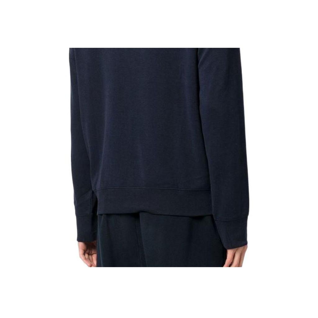Polo Ralph Lauren FW22 Однотонная толстовка с вышитым маленьким пони на молнии с короткими рукавами Мужская толстовка темно-синего цвета 710812963-003