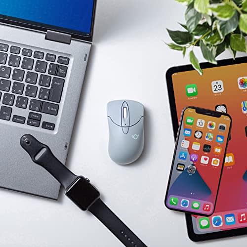 Sanwa Supply Mouse Bluetooth5.0 Quiet 3 Buttons Blue LED Small "Ioplus" Series Sky Blue MA-IPBBS303BL