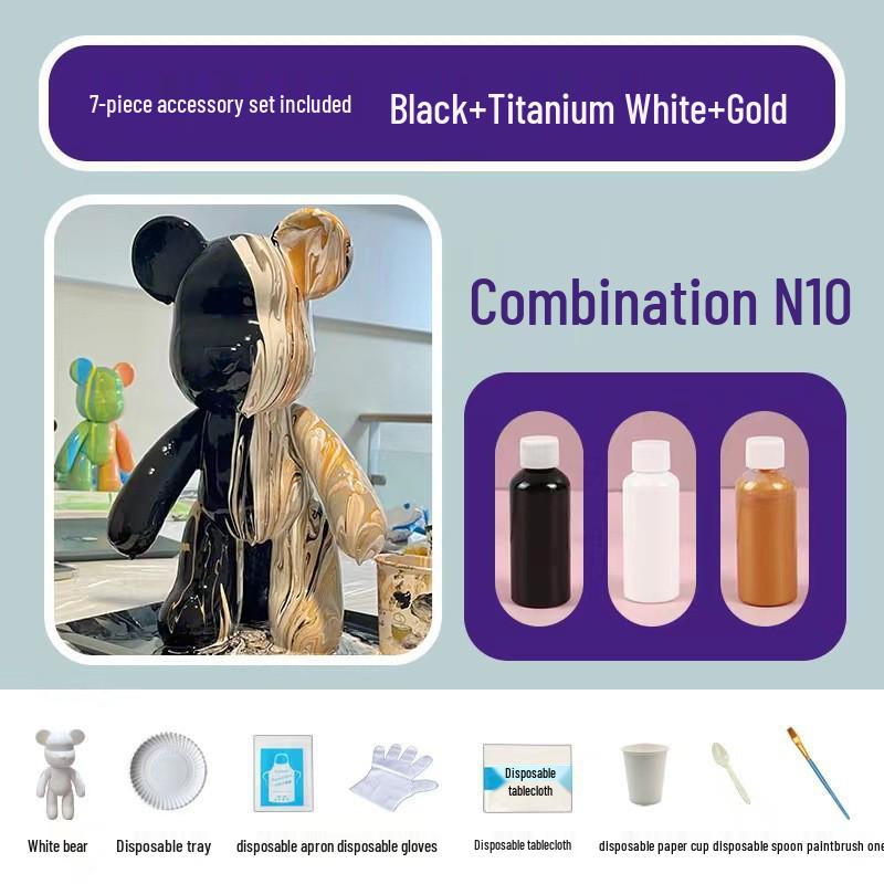 Акриловые Пигменты Набор Белый Медведь для Творческой Ручной Работы Граффити Живописи