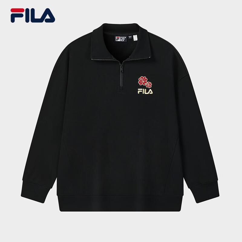 Fila Унисекс Толстовка с капюшоном и молнией на половину с цветочным принтом Бегония