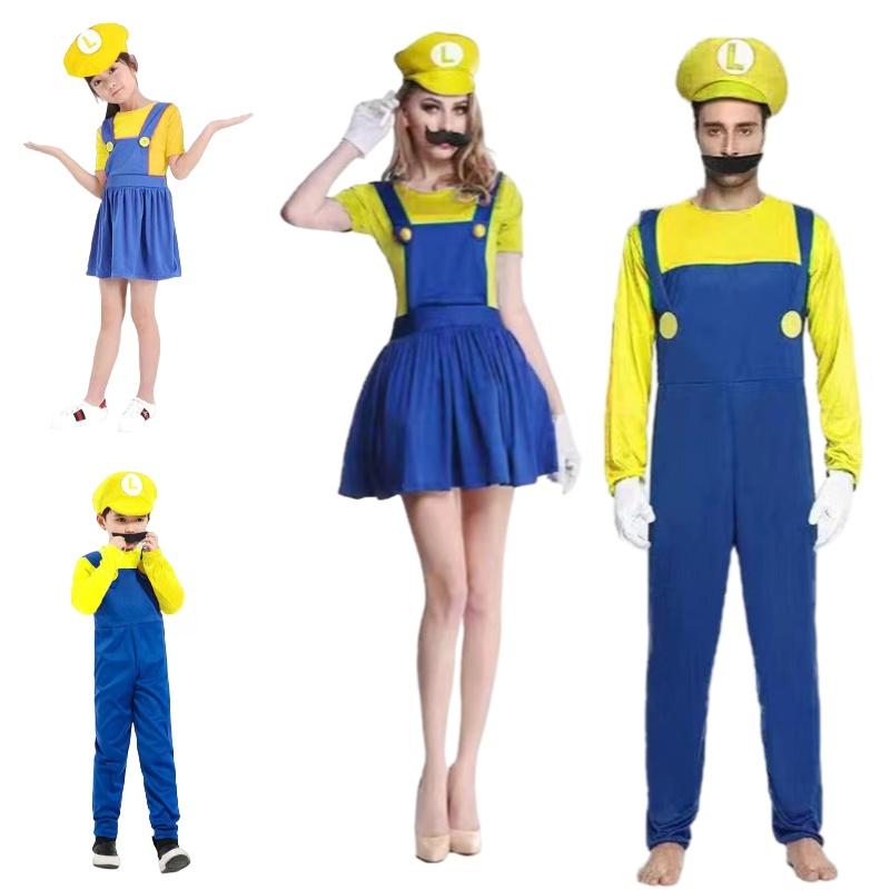 Super Mario Costume For Children And Adults Cosplay Outfit For Halloween And Parties