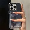 2-в-1 Держатель для карт Кошелек с отделениями Po Pocket Прозрачный Чехол Конфетного Цвета Для iPhone 16 15 14 13 12 11 16Pro Max Ударопрочный Чехол из TPU+PC