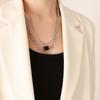 Украшения в стиле бохо-геометрии, нишевый дизайн, ретро-стиль, двухслойное ожерелье из циркония, цепочка на шею из титановой стали