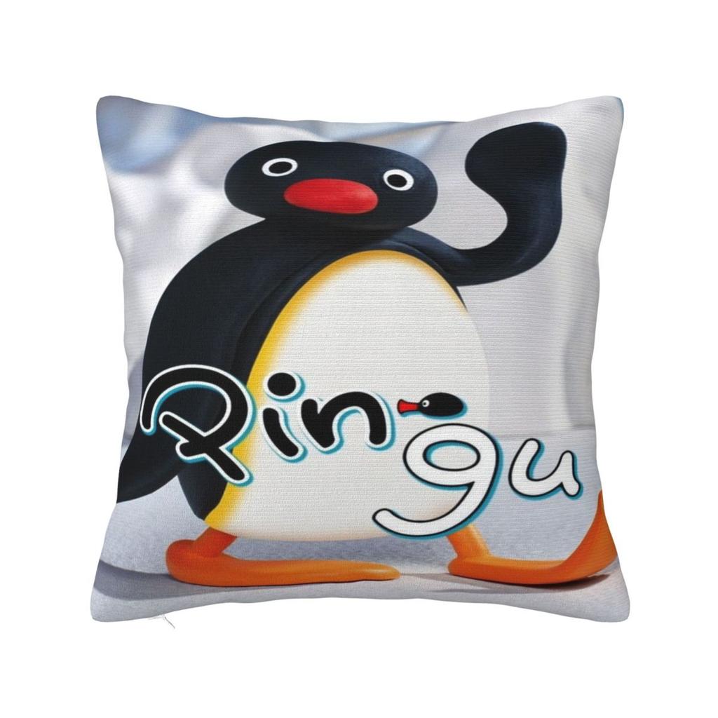 Чехлы для подушек с пингвинами из мультфильма Pingus, Мерч, Наволочка с принтом, Чехол для декоративной подушки, Домашний декор, На молнии, Разные размеры