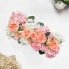 Artificial Rose Beautiful Realistic with Green Leaves Artificial Rose Wedding Iron Arch Artificial Rose Row Decor Fake Flower