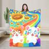 Adventure Story Hamtaro Blanket  Super Warm Novelty Plush Bedding Throws For Bedroom Airplane Travel Flannel Bedspread Bed Cover
