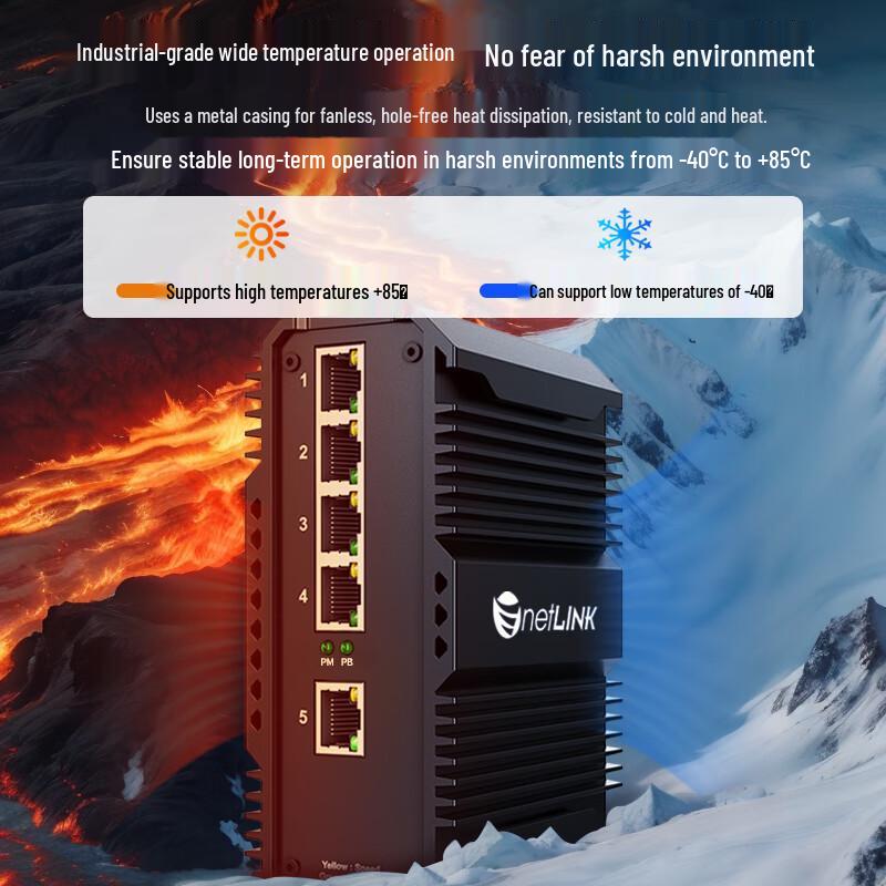 netLINK 5-Port 100M Industrial Ethernet Switch