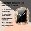 Прозрачный полый блестящий алмазный ПК-чехол для Apple Watch 40 44 41 45 мм защитный чехол для iWatch Series 9 8 7 6 5 SE2 SE3