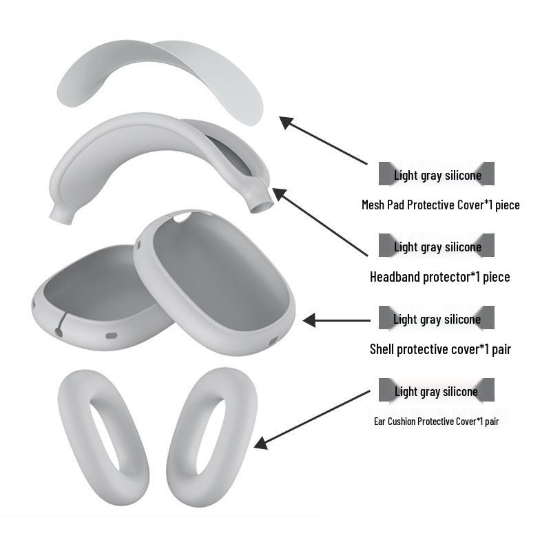 Силиконовый защитный чехол для AirPods Max: Мягкий корпус наушников для Bluetooth-наушников