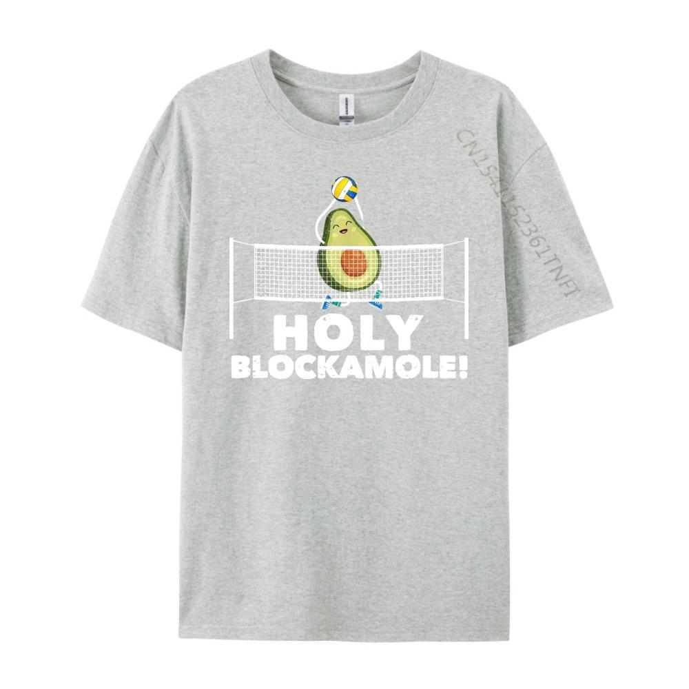 Holy Blockamole Volleyball Funny Sports Player Blocker Brand Clothing Women Tee Shirt Men