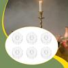 6 Pieces Candle Drip Protectors Catcher Rings Tray for Candlesticks Disc Glass Bobeches