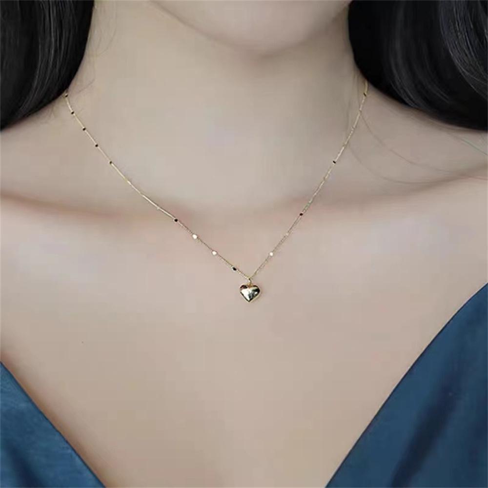 Простой кулон 'Любовь' на цепочке для ключиц, модный чокер золотого цвета для женщин, модные украшения, персонализированный подарок