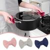 2Pcs Kitchen Pot Clip Bow-Shaped Cooking Oven Glove Silicone Pot Holders Non-Slip Grip for Hot Cookware
