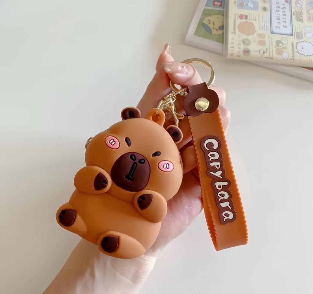 Adorable Capybara Silicone Coin Purse - Cute Cartoon Design for Kids