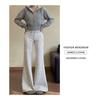Gray micro-flared pants women's autumn new high-waisted slim-fitting and thin casual yoga sweatpants