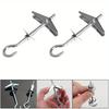 5Pcs Ceiling Rotary Hook Reusable Metal Spring Toggle Wing Bolt Hook for Hanging Lamps Bedspreads Party