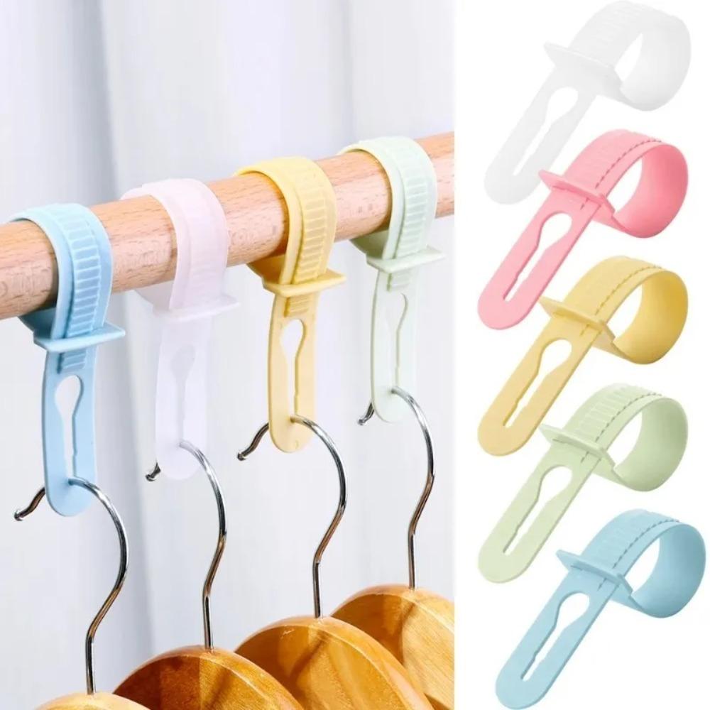 10Pcs Anti-slip Fixed Lock Hanger Windproof Colorful Rack Holder New Hanger Buckle