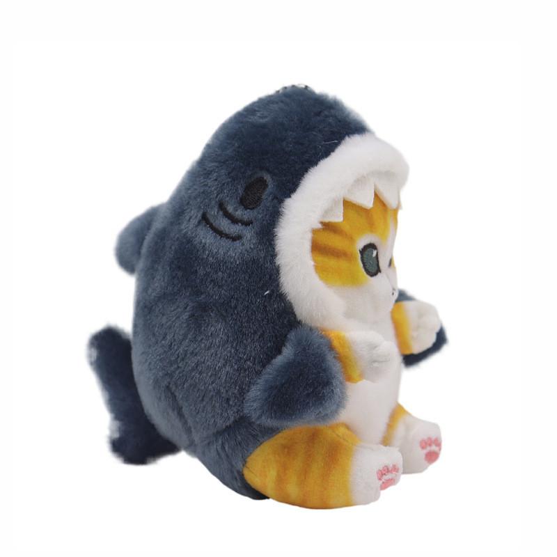 Cute Tempura Shrimp Cat Plush Toy Soft Pp Cotton Stuffed Animal Keychain